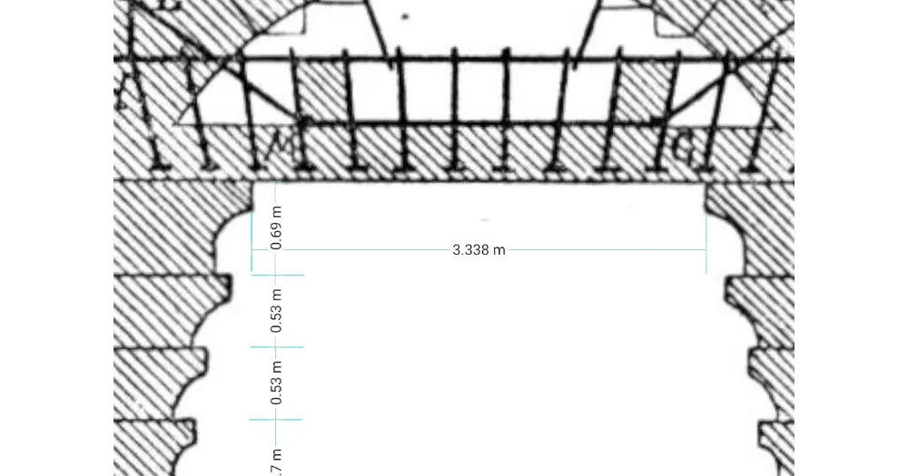 Real-world measurements added over a technical drawing in SimpleDraw