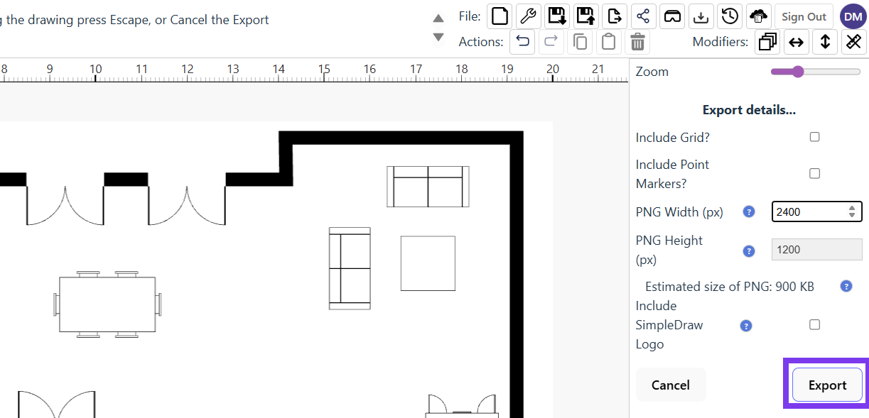Exporting a drawing as PNG from SimpleDraw