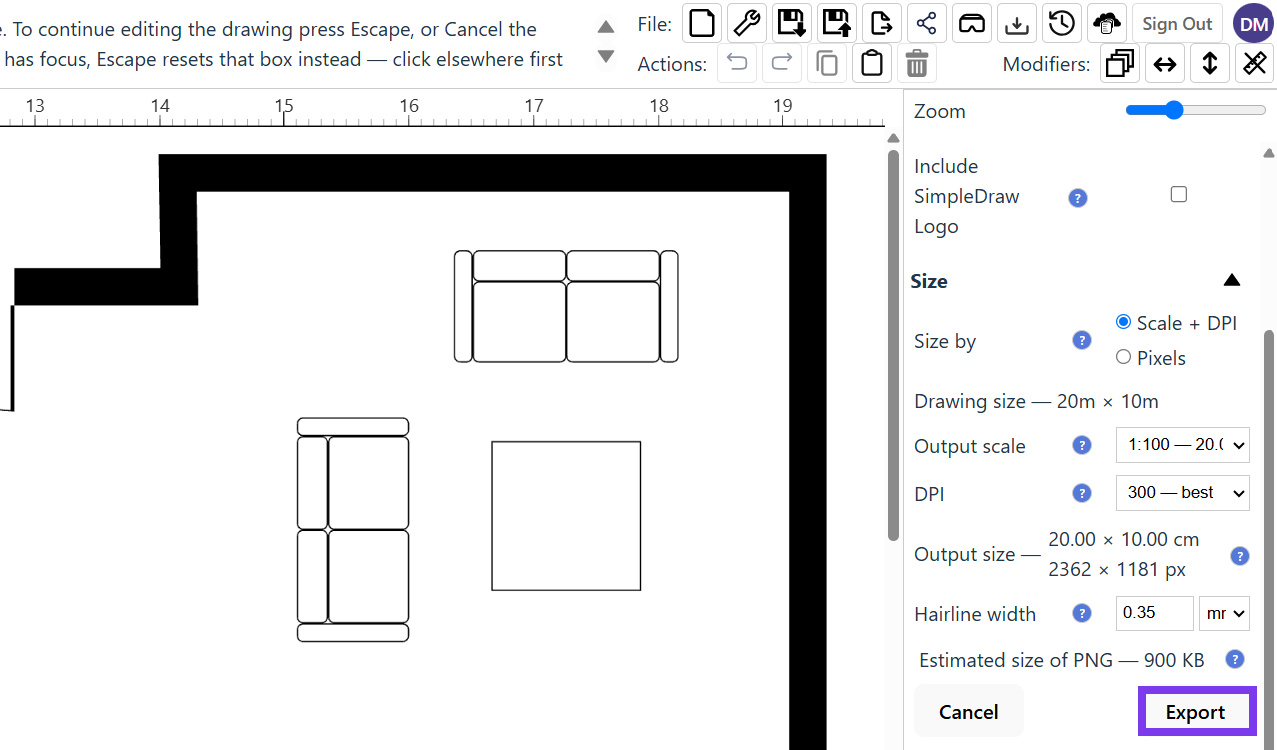 Exporting a drawing as PNG from SimpleDraw