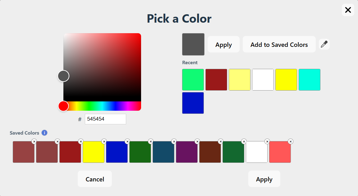The color picker