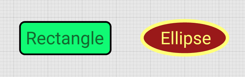 Colored shapes and text
